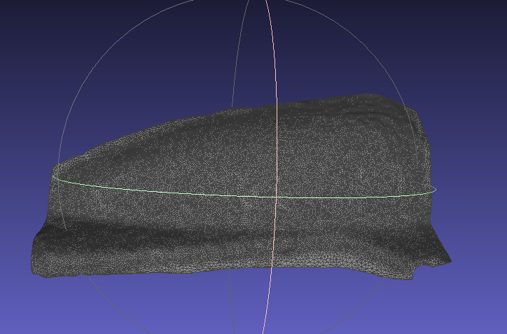 Reconstructed 3D mesh from robotic RGB-D scanning pipeline